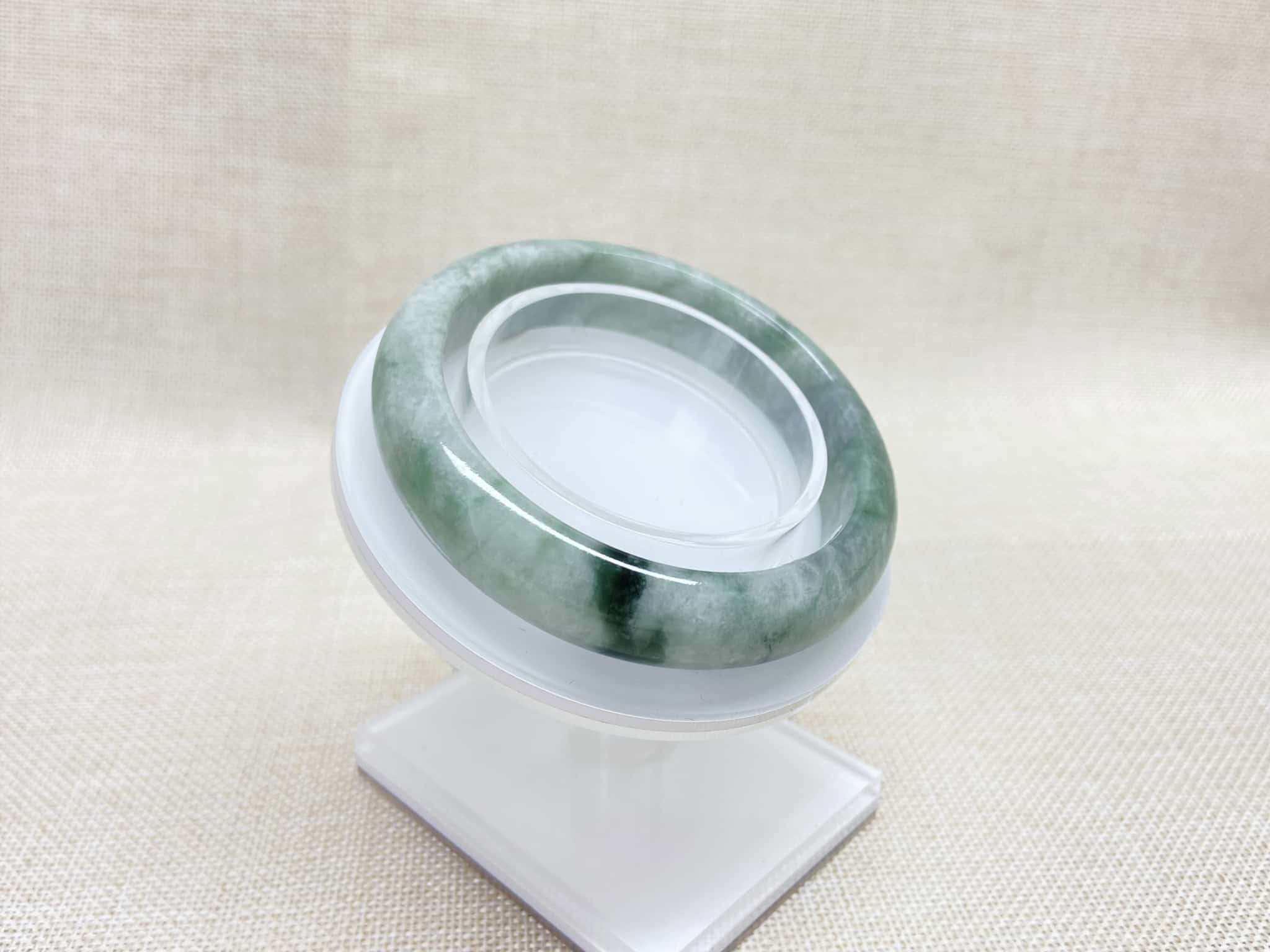Certified Natural Jadeite Bangle (57mm) 129450