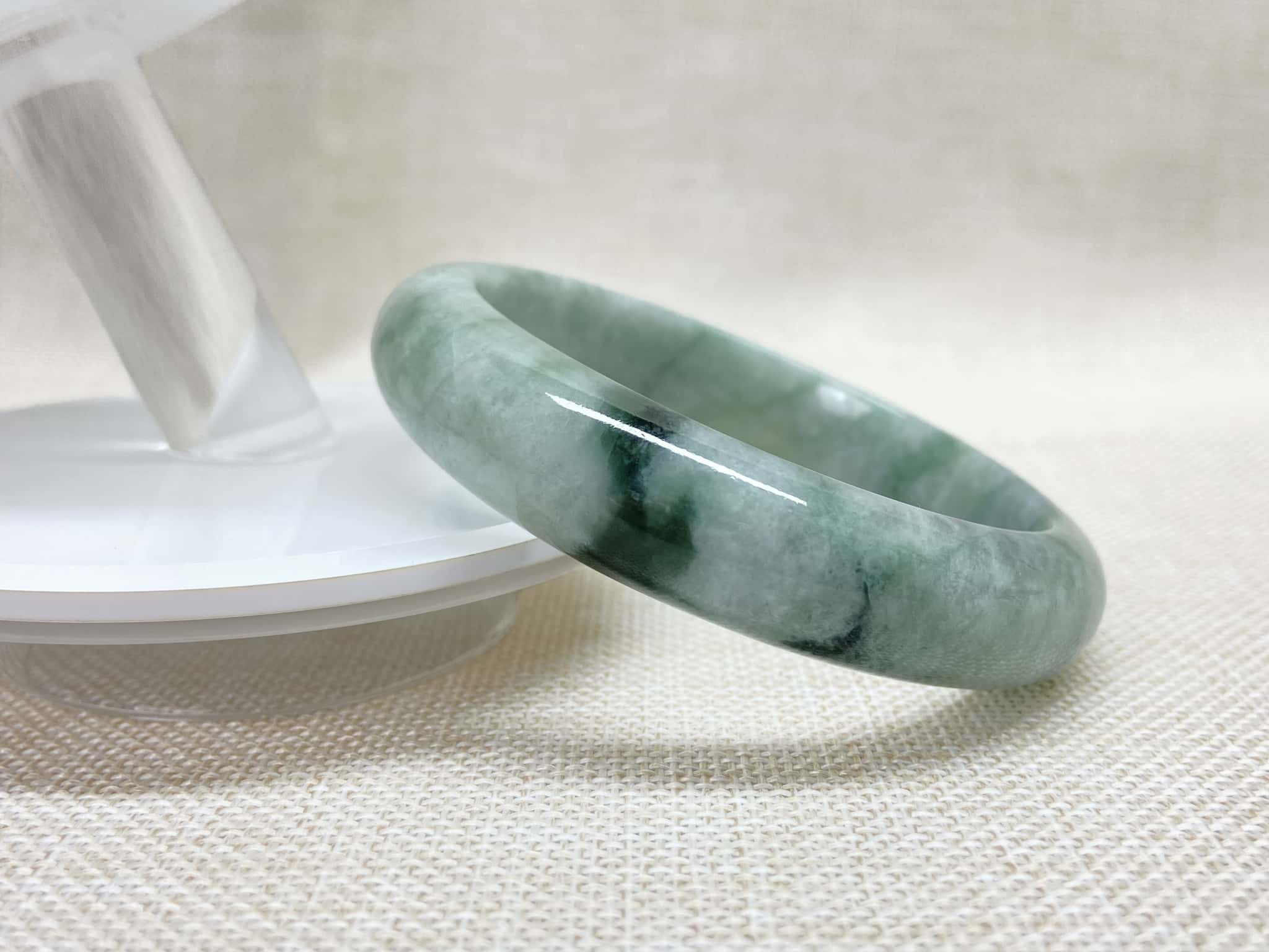 Certified Natural Jadeite Bangle (57mm) 129450