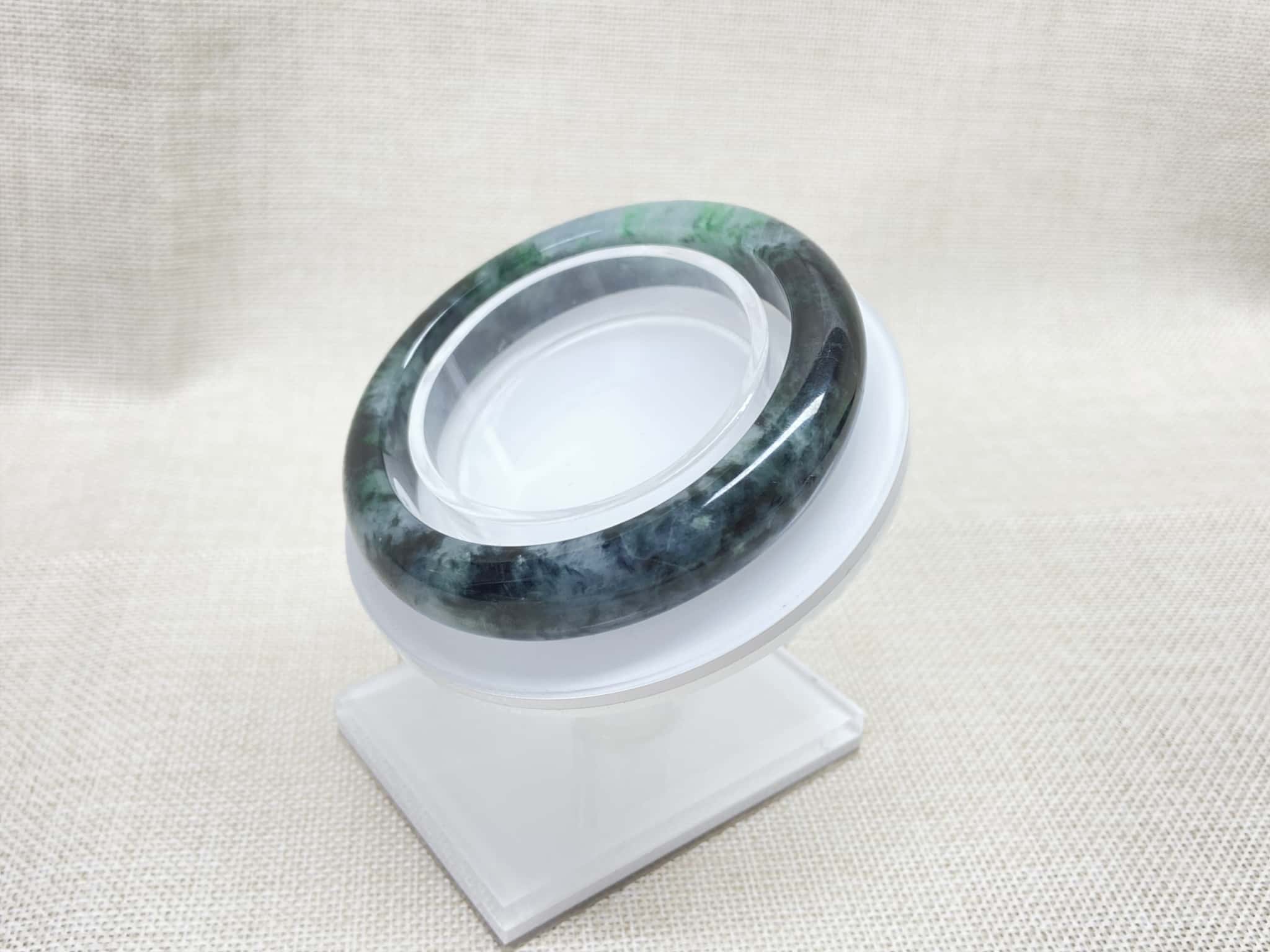 Certified Natural Jadeite Bangle (56mm) 142005