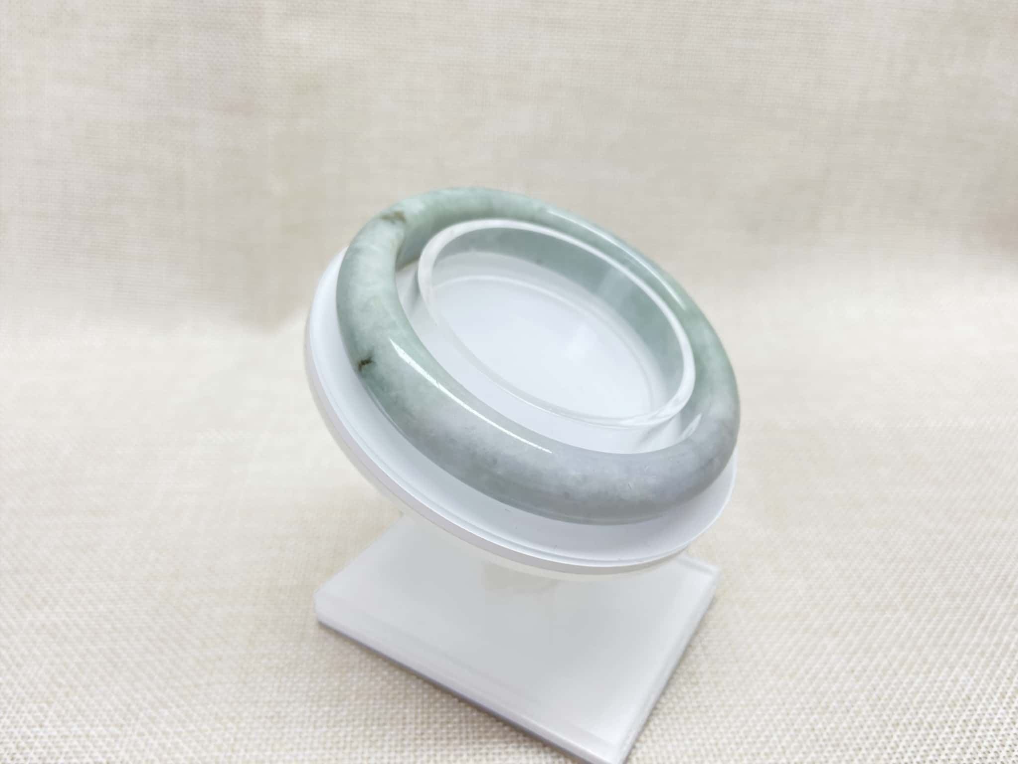 Certified Natural Jadeite Bangle (57mm) 92394