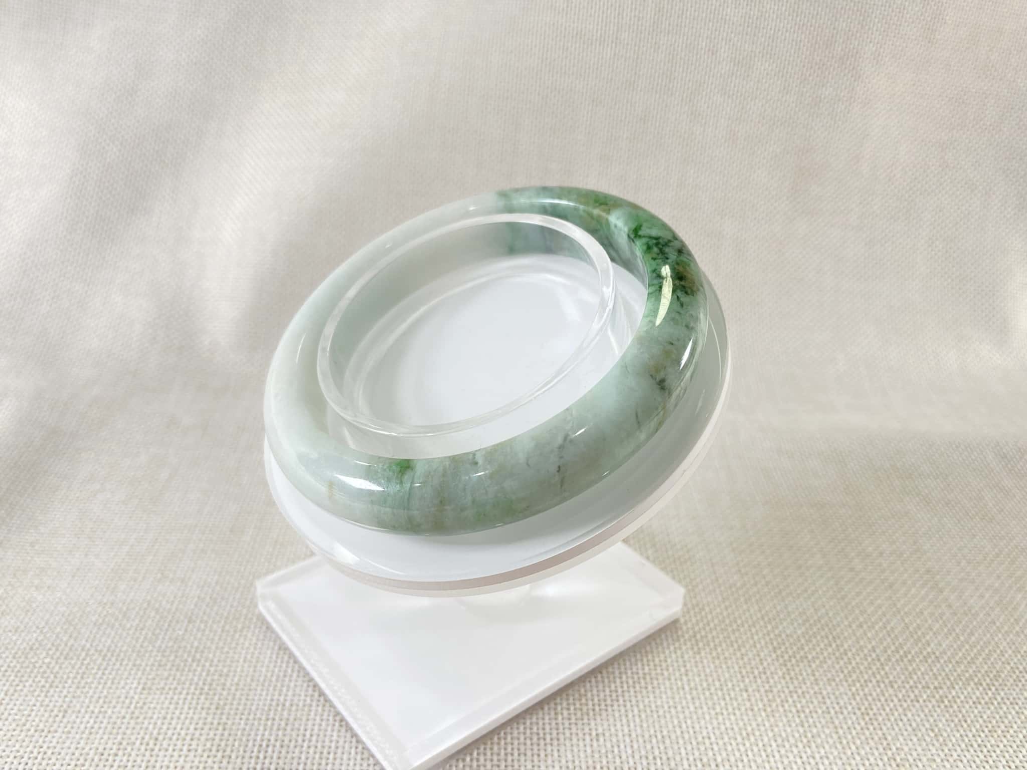 Certified Natural Jadeite Bangle (57mm) 93738