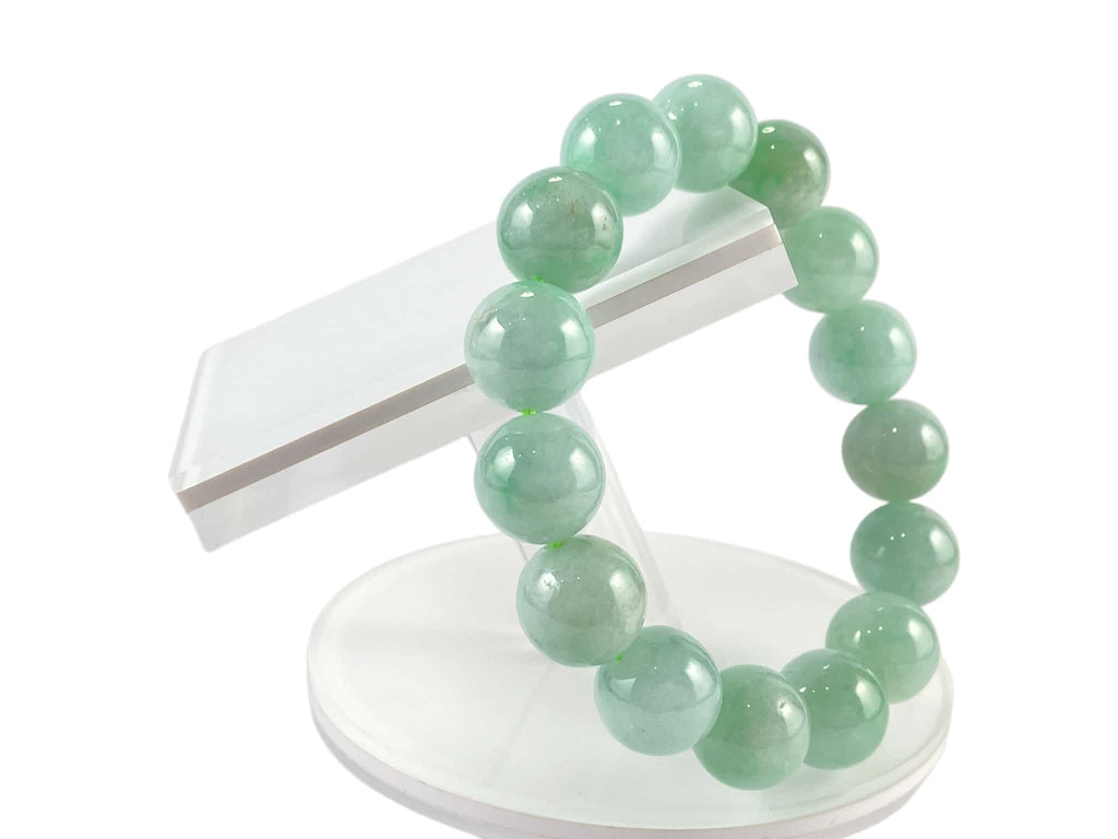 Certified Natural Jadeite Beads Bracelet (10mm) 114384