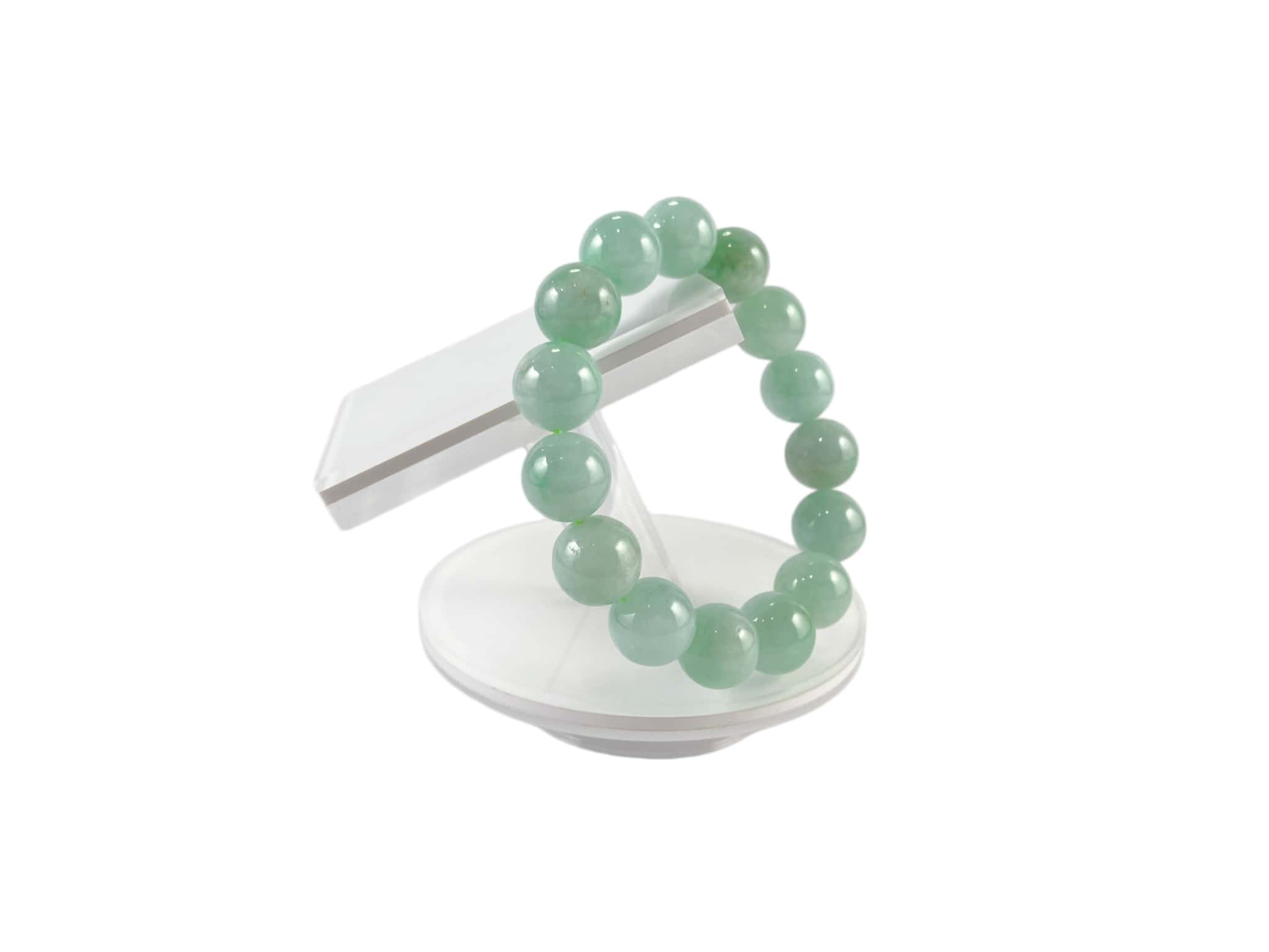 Certified Natural Jadeite Beads Bracelet (10mm) 114384