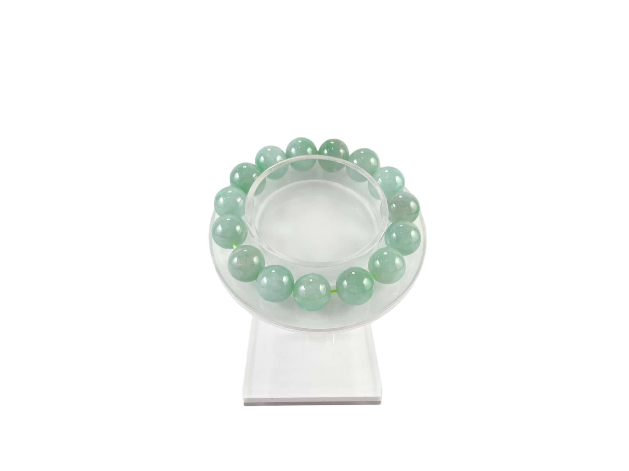 Certified Natural Jadeite Beads Bracelet (10mm) 114384