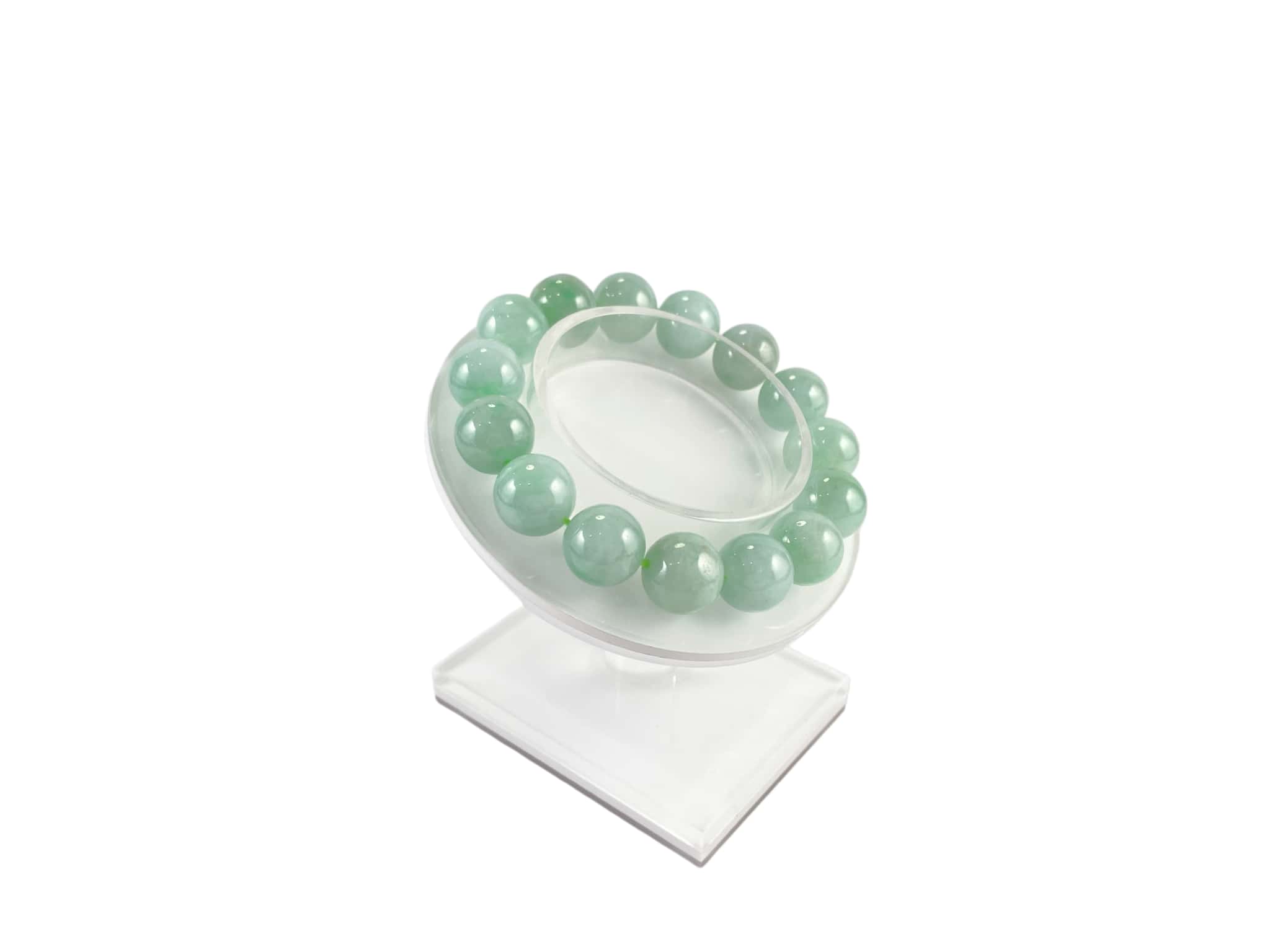 Certified Natural Jadeite Beads Bracelet (10mm) 114384