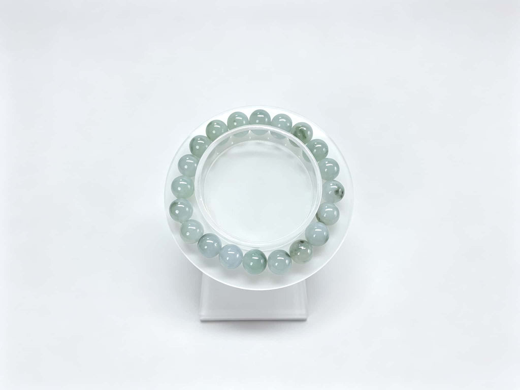 Certified Natural Jadeite Beads Bracelet (9.5mm) 115104