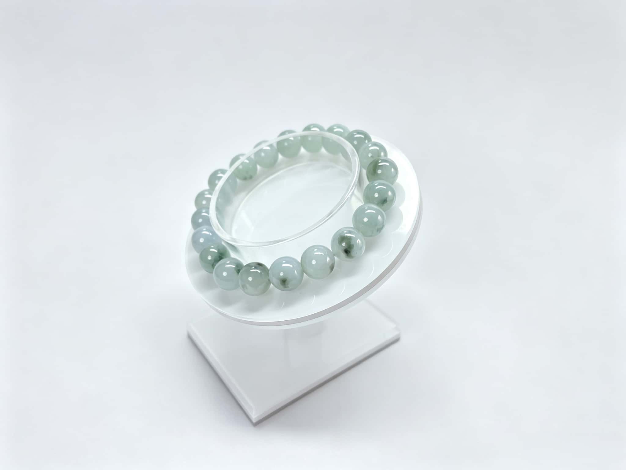 Certified Natural Jadeite Beads Bracelet (9.5mm) 115104