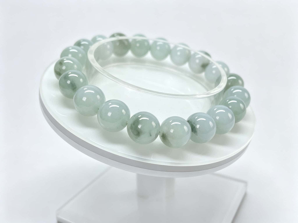 Certified Natural Jadeite Beads Bracelet (9.5mm) 115104
