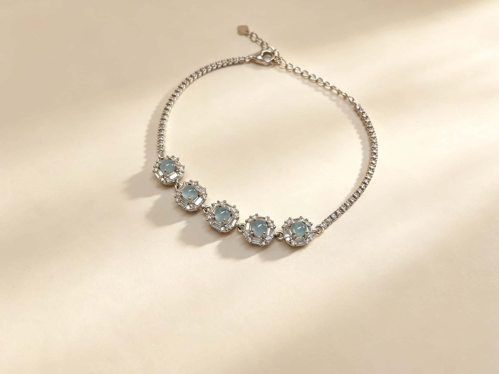 Certified Natural Jadeite Bracelet 14195