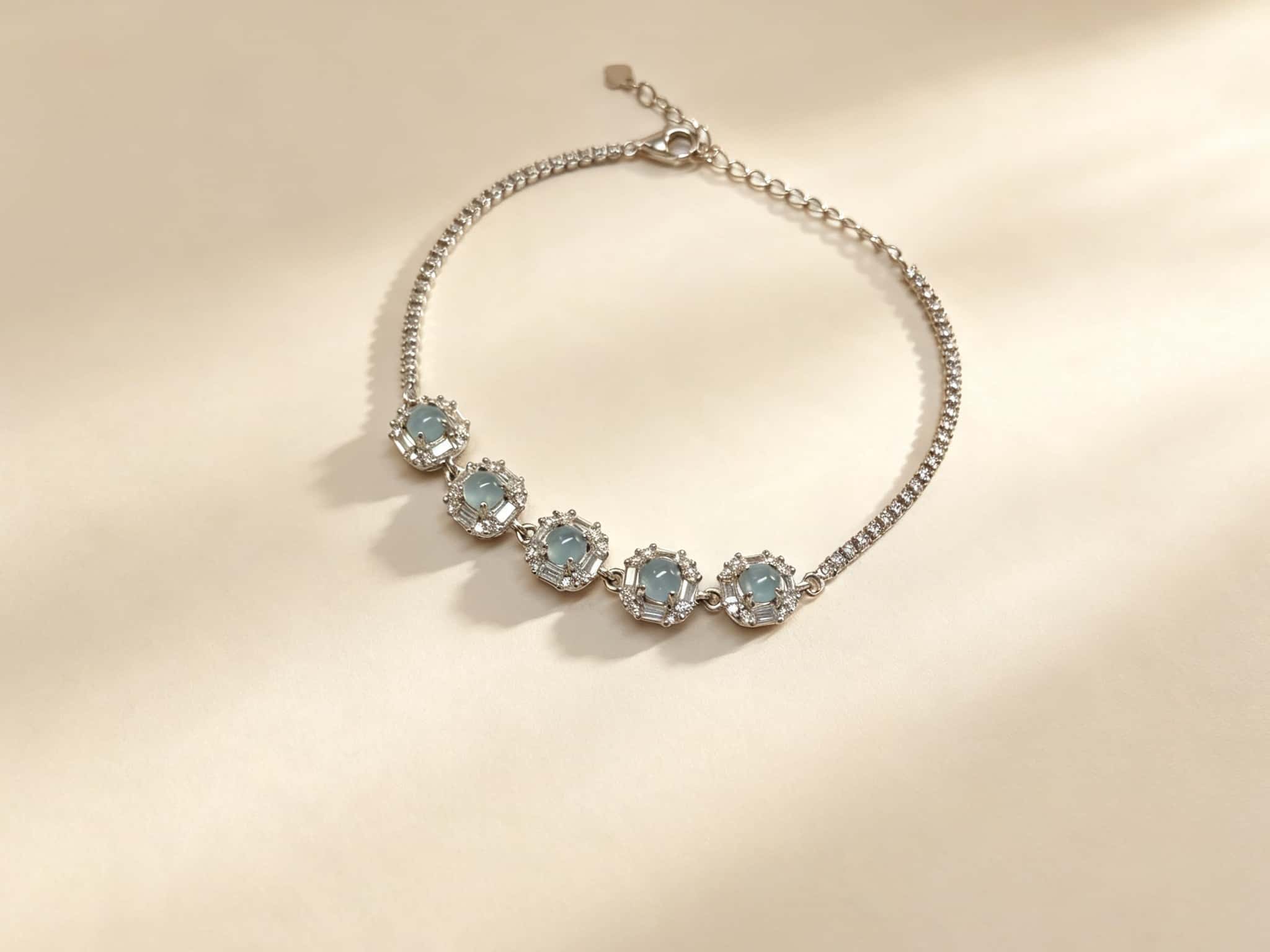 Certified Natural Jadeite Bracelet 14195