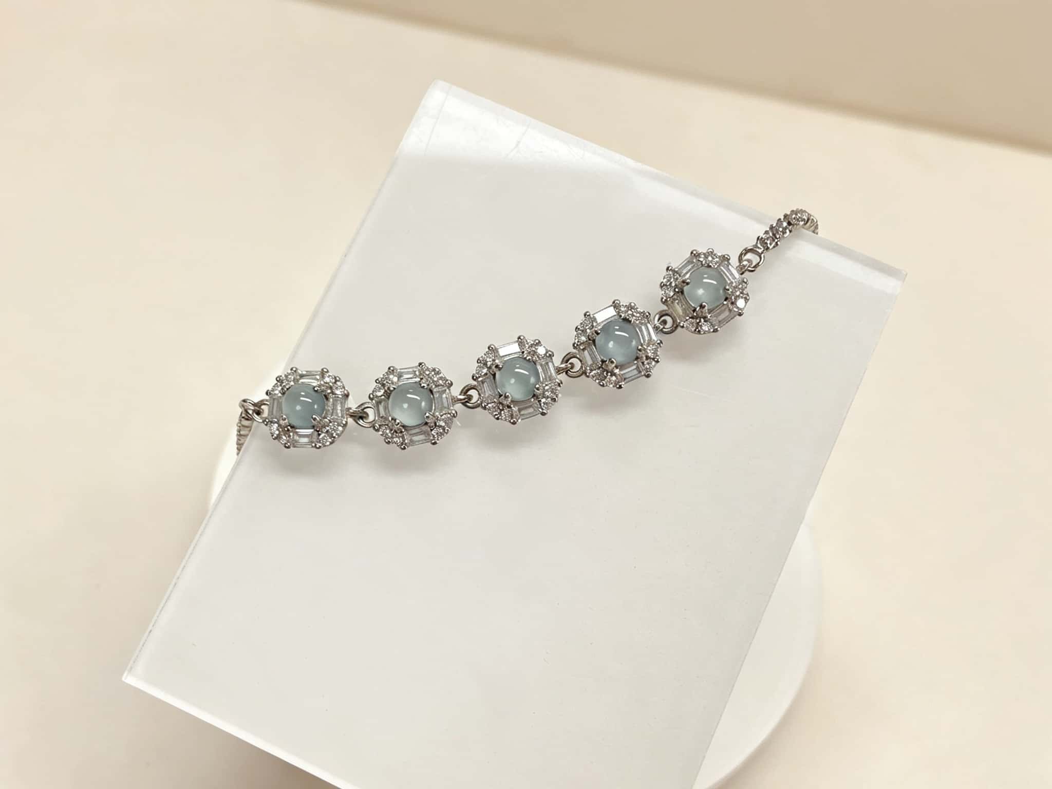 Certified Natural Jadeite Bracelet 14195