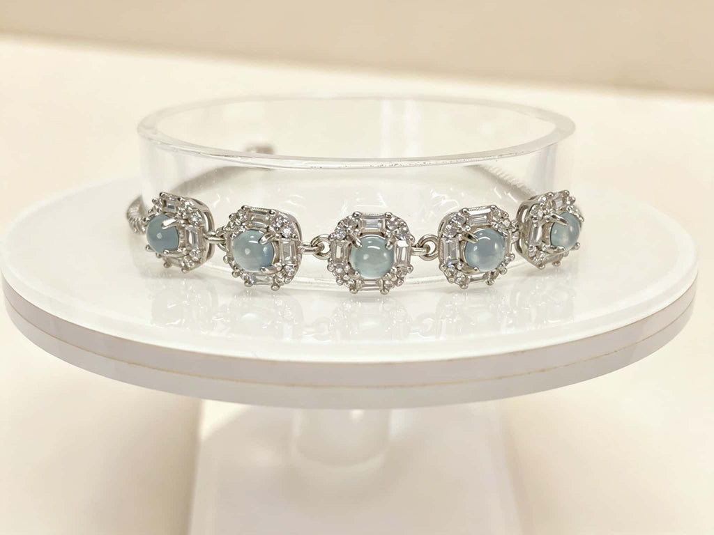Certified Natural Jadeite Bracelet 14195
