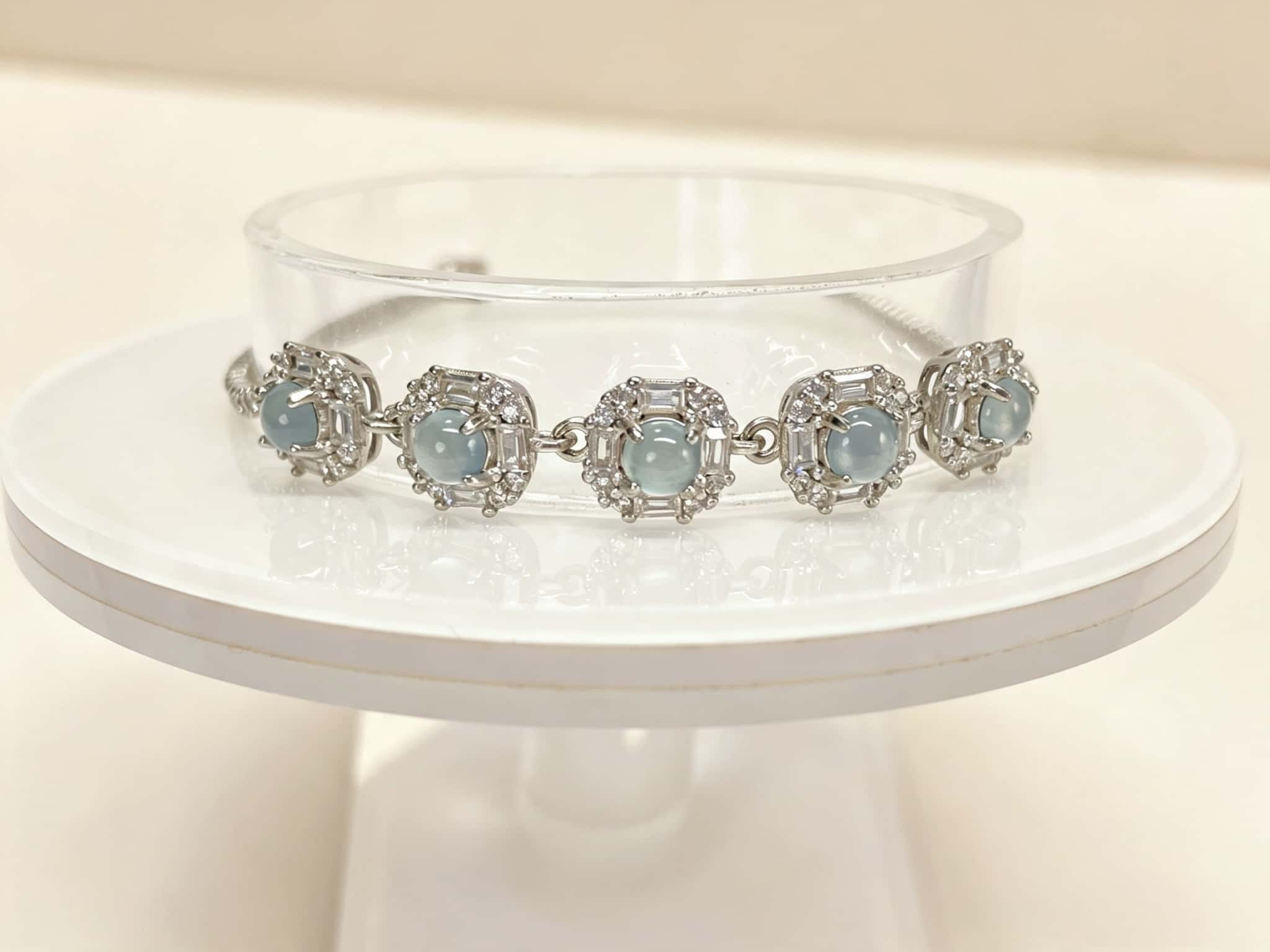 Certified Natural Jadeite Bracelet 14195