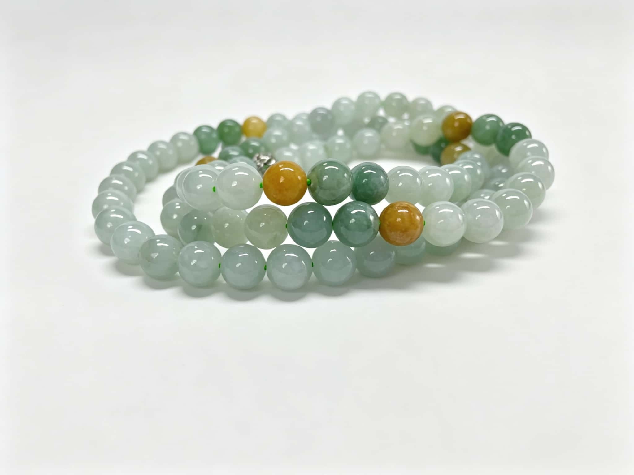 Certified Natural Jadeite Beads Necklace 109402