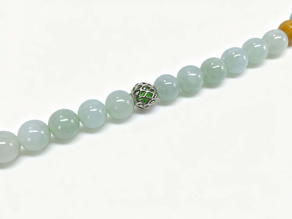 Certified Natural Jadeite Beads Necklace 109402