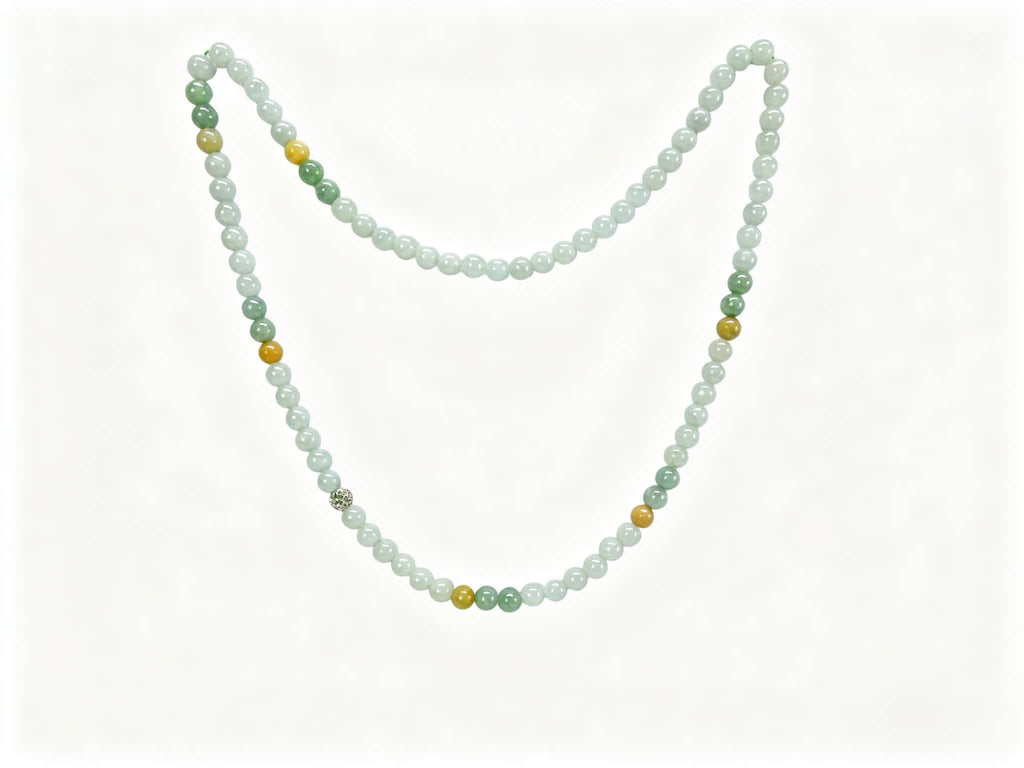 Certified Natural Jadeite Beads Necklace 109402