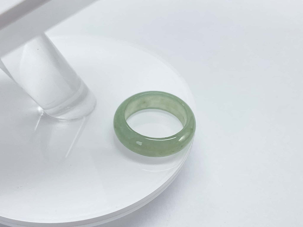 Certified Natural Jadeite Ring (18mm) 134374