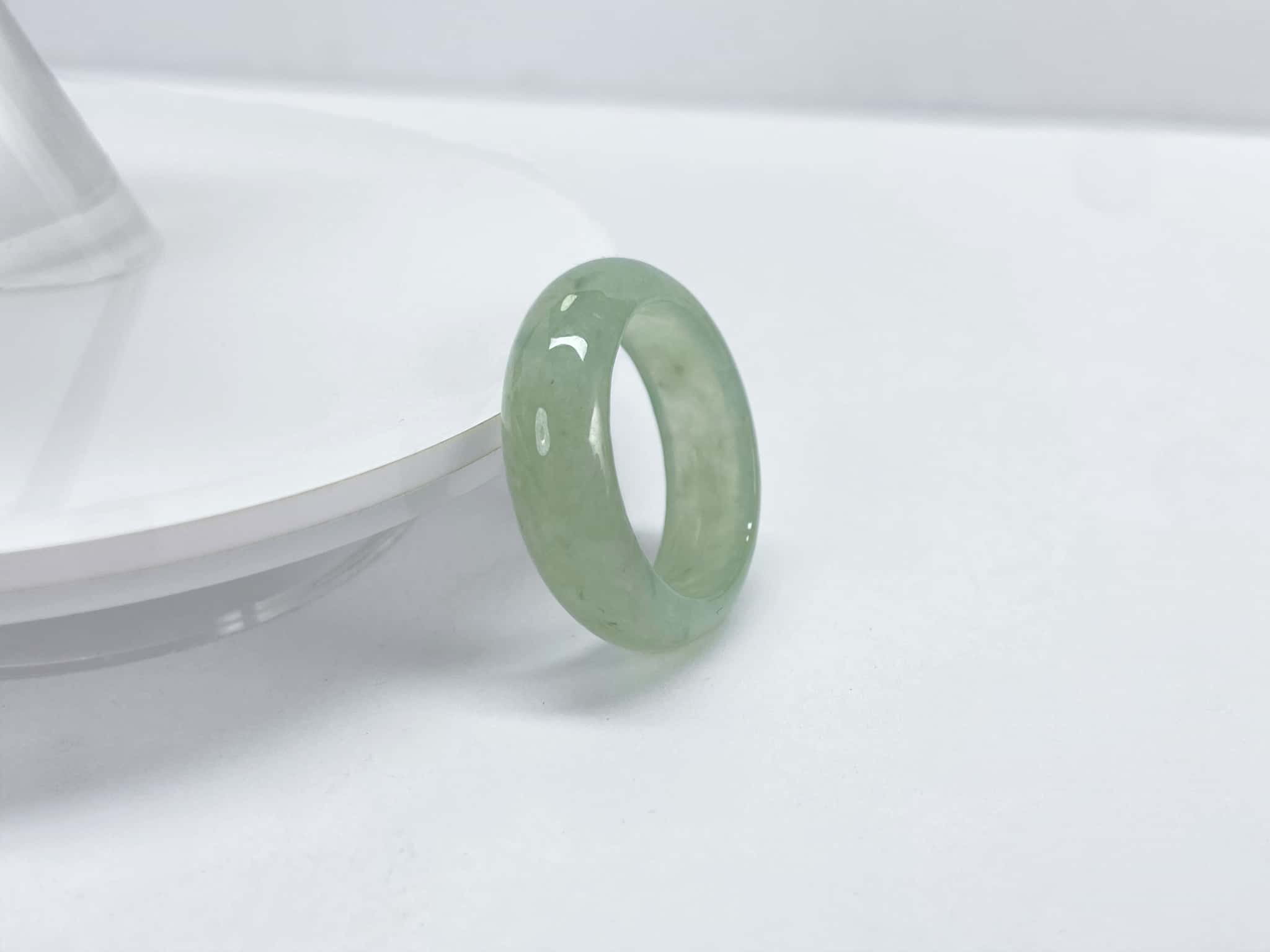 Certified Natural Jadeite Ring (18mm) 134374