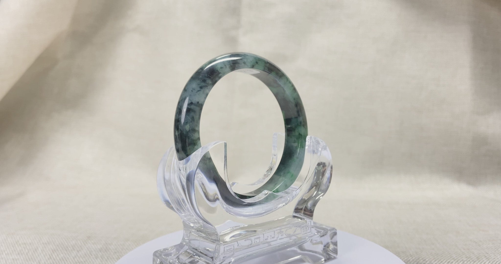 Certified Natural Jadeite Bangle (56mm) 142005