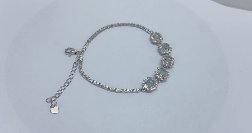 Certified Natural Jadeite Bracelet 14195
