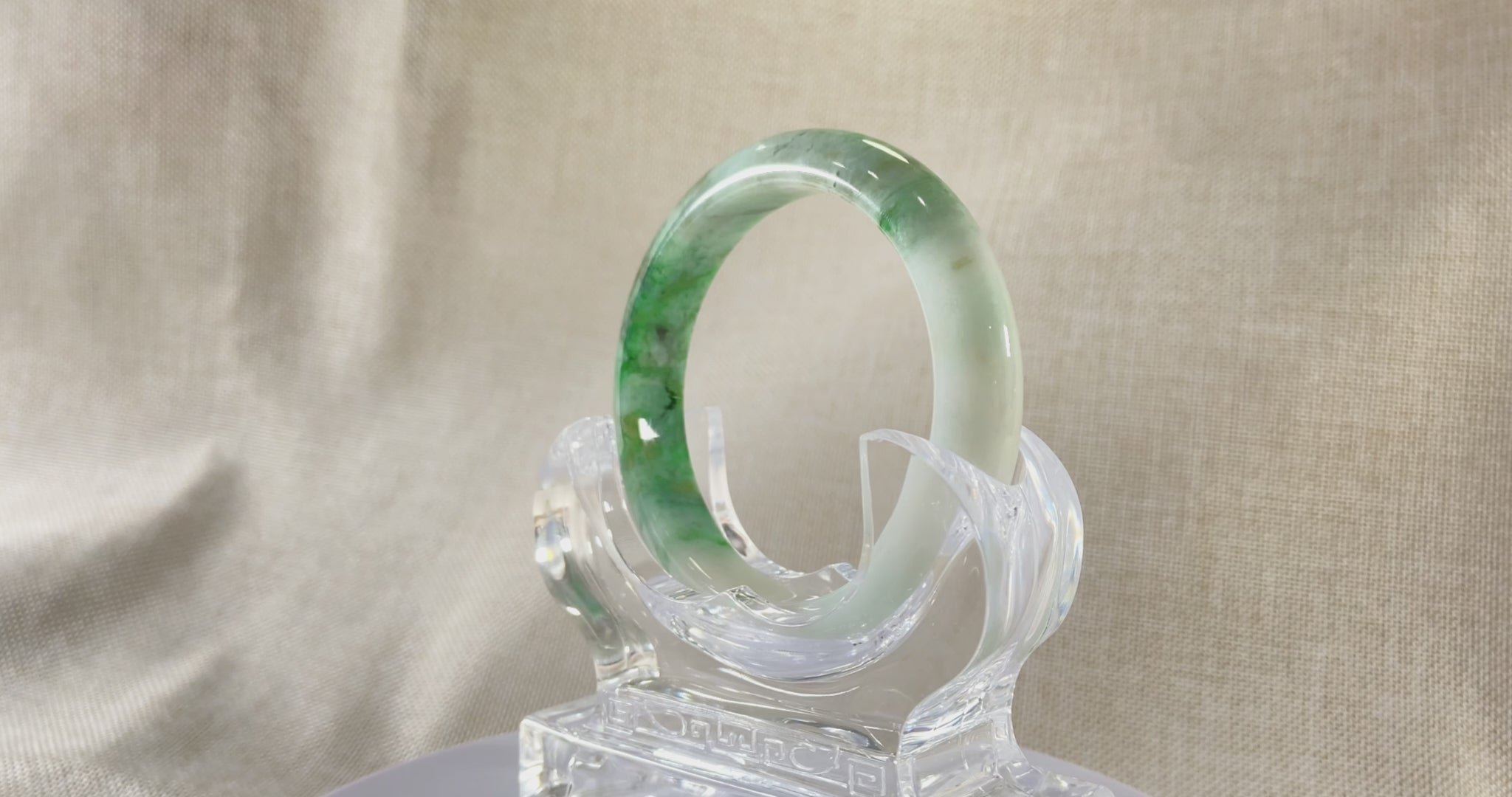 Certified Natural Jadeite Bangle (57mm) 93738